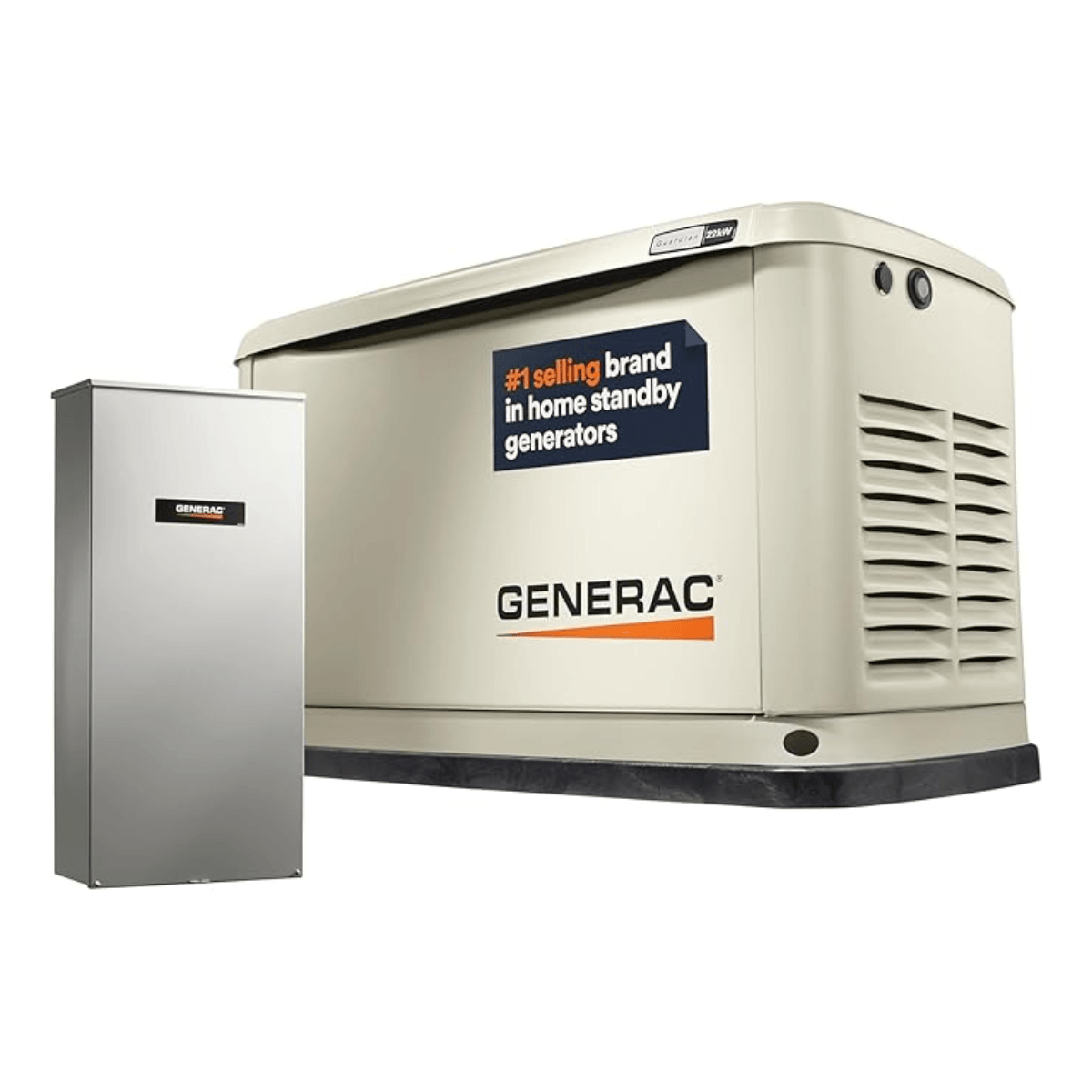 Guardian Series 22 kW/19.5 kW Air Cooled Home Standby Generator with Wi-Fi and Whole Home 200 Amp Transfer Switch - Image 1