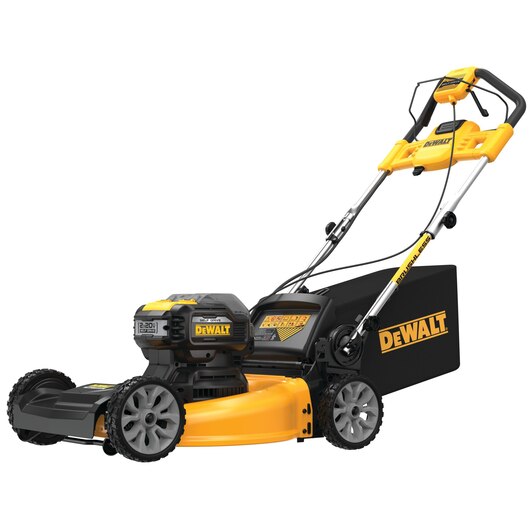 21 in. 20-Volt Cordless Electric Manual Walk Behind Self Propelled Mower with Two 12 Ah Flexvolt Batteries and Charger - Image 1